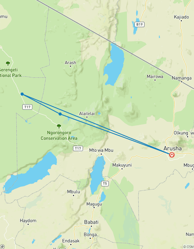 3 Dagen het beste van Serengeti en de Ngorongorokrater-rondreis
