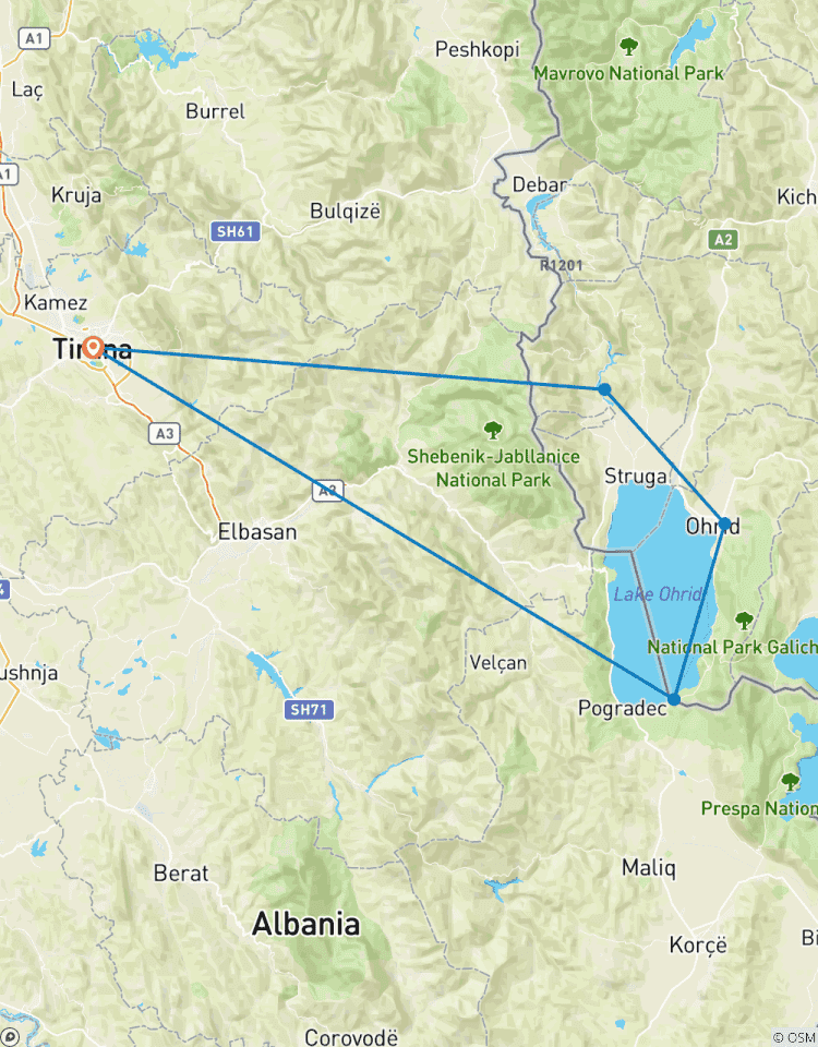 Circuito Excursión de un día a Ohrid desde Tirana