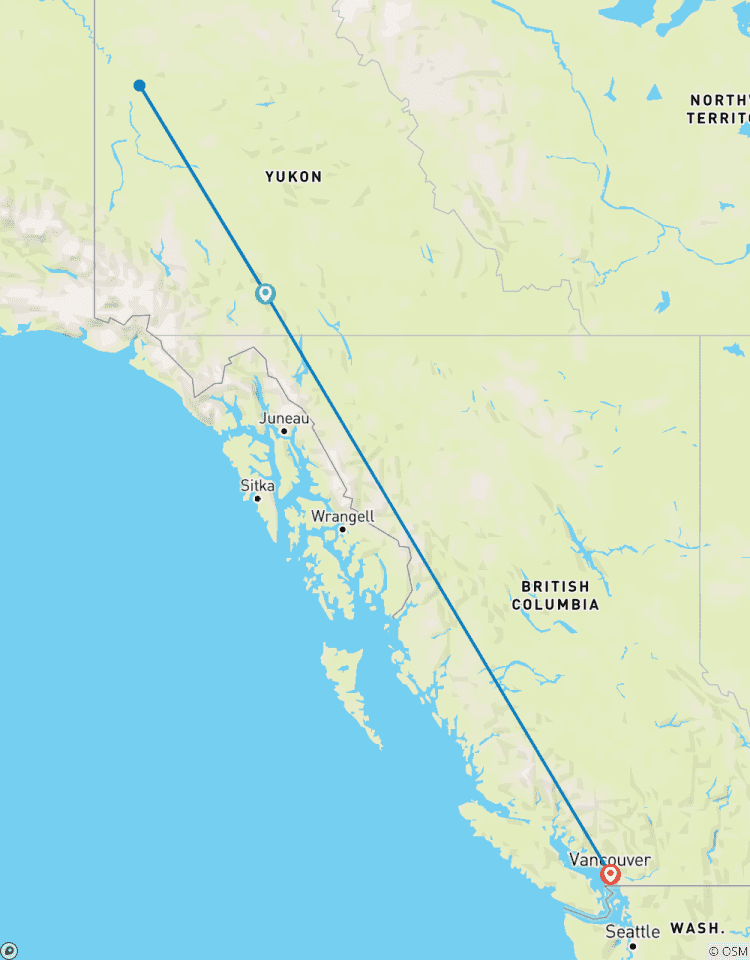 Aurores boréales et gloire de la ruée vers l\'or depuis Vancouver circuit