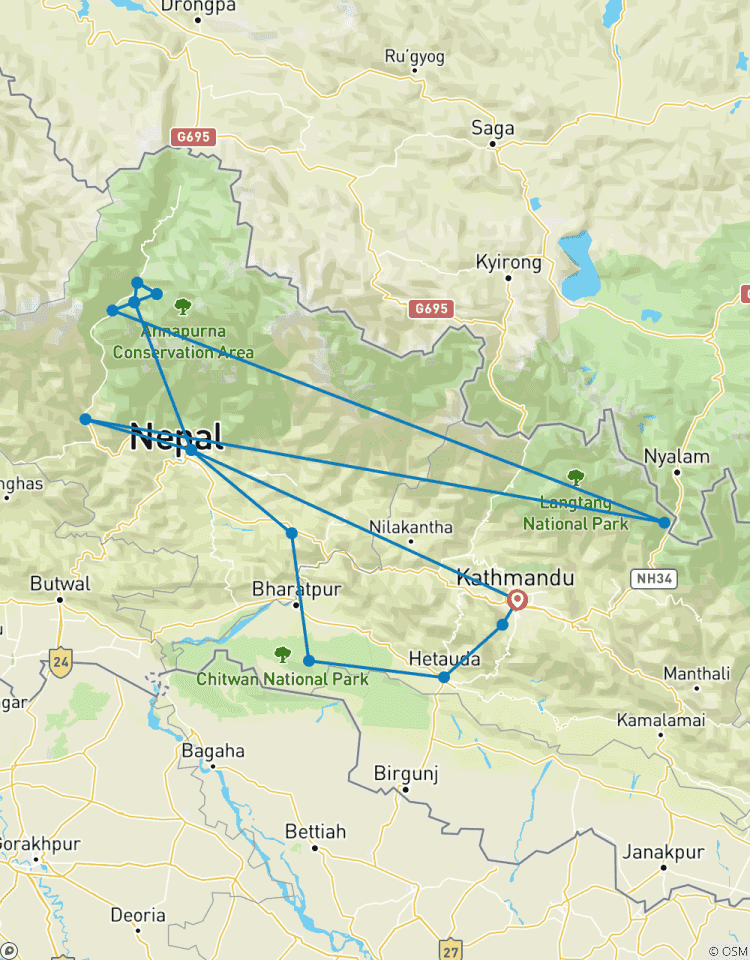 Circuito Cicloturismo Clásico en Nepal Katmandú Chitwan Pokhara y Jomsom
