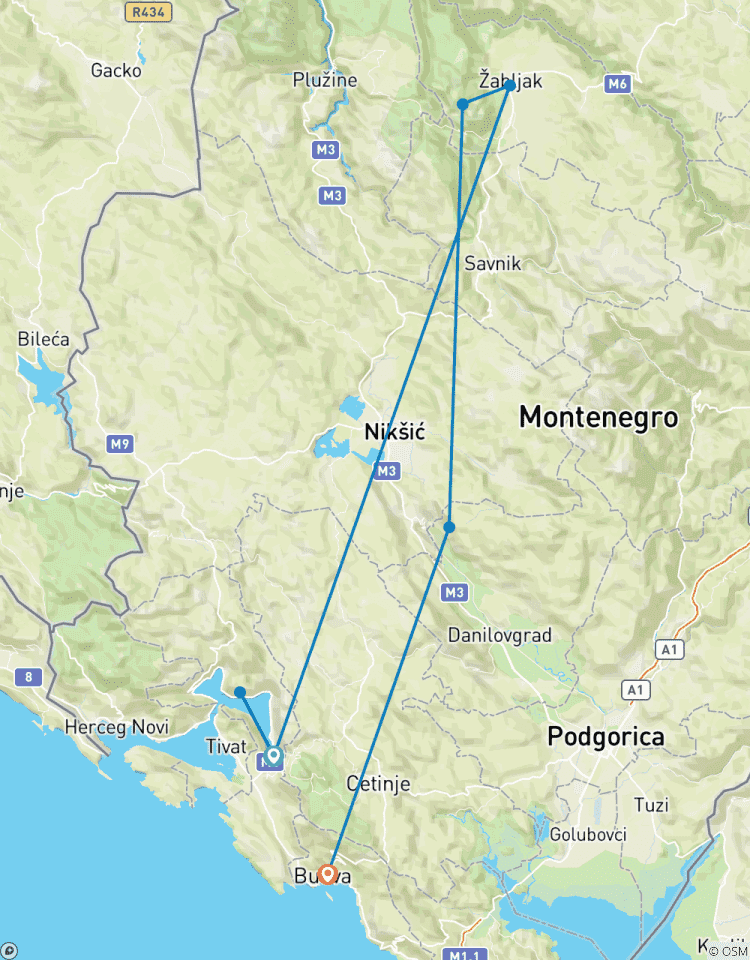 Montenegro: Medieval Towns & Mountain Views Tour