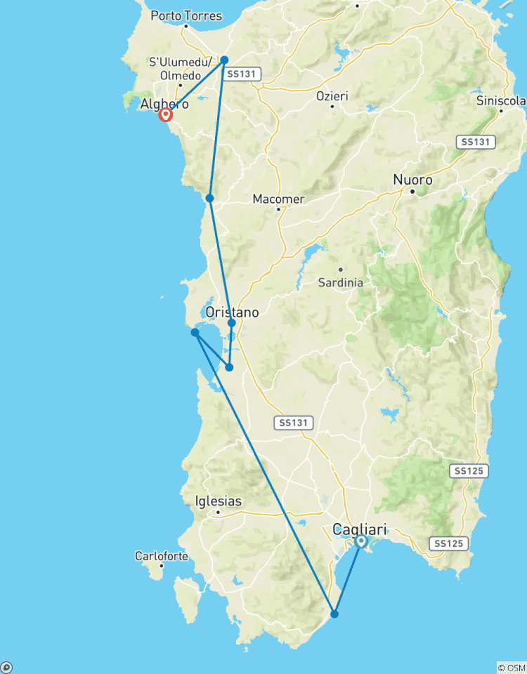 South to North Sardinia Express Tour