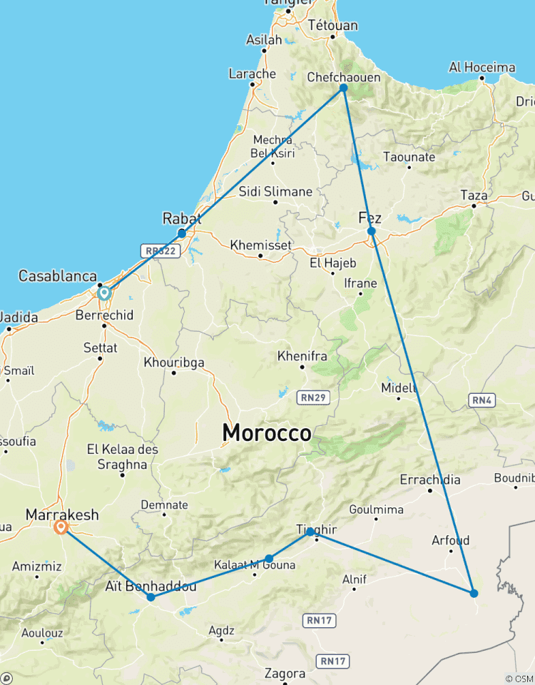 6 Days Group Morocco Tour from Casablanca to Marrakech Tour