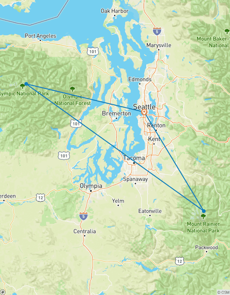 Aventure dans les régions olympiques et des Cascades de l\'État de Washington circuit