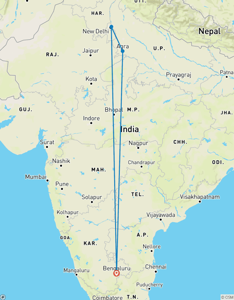 Circuito Bangalore: Privado 02 Días Dehli - Agra Tours