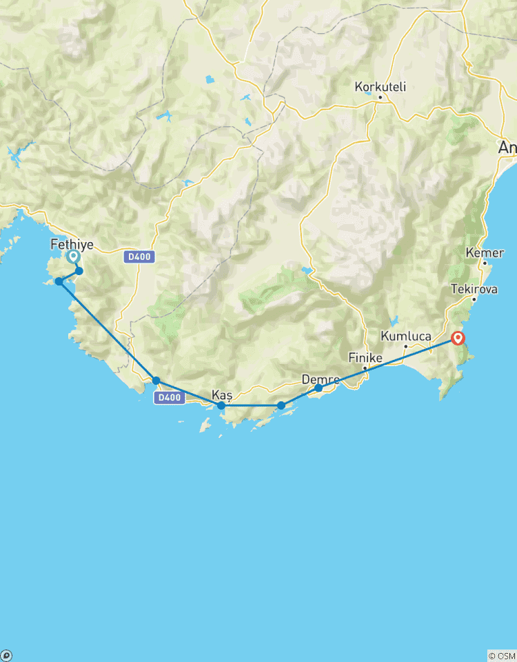 Sail Turkey 18-39\'s Fethiye to Olympos Gulet Cruise Tour