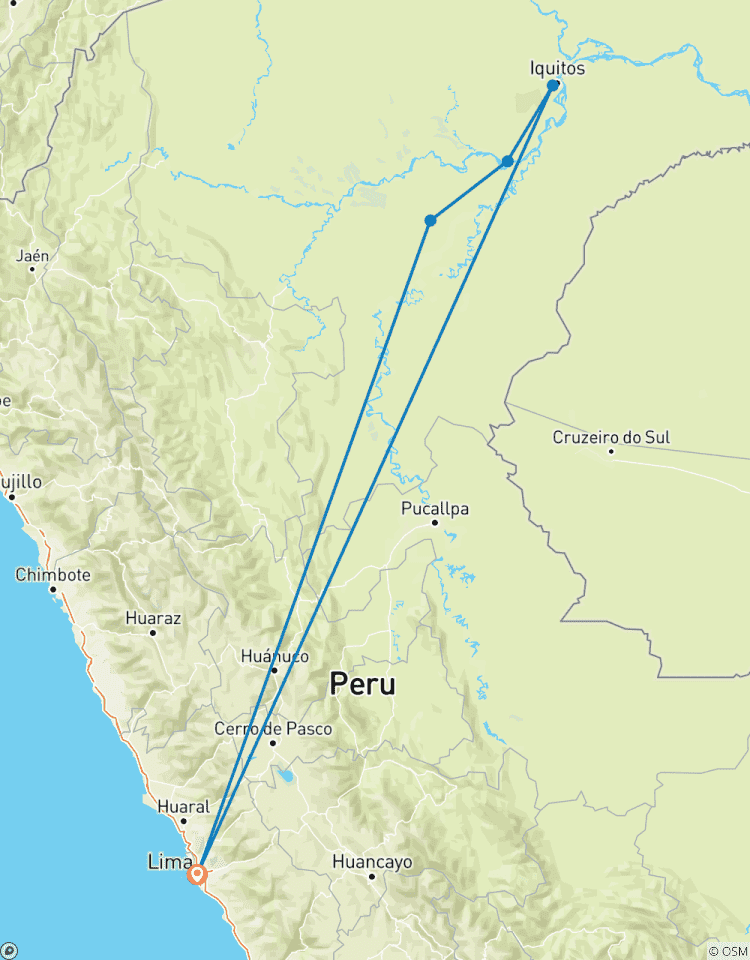 Entdeckung der peruanischen Flüsse und des Regenwaldes (Lima bis Lima, ) Rundreise