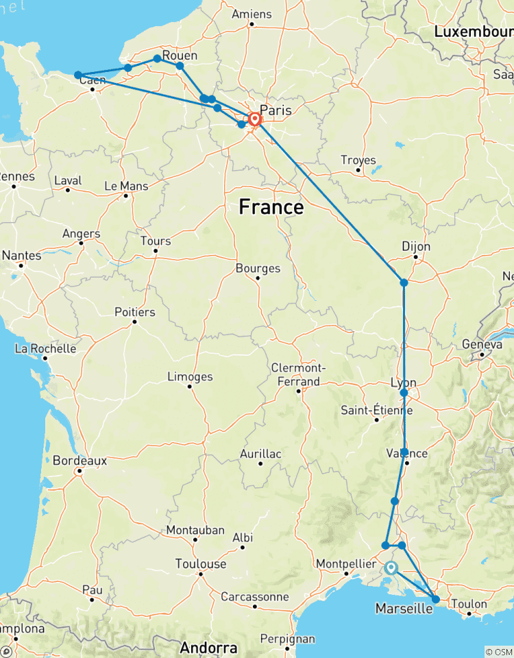 Grand France (2026) (Arles à Paris, 2026) circuit