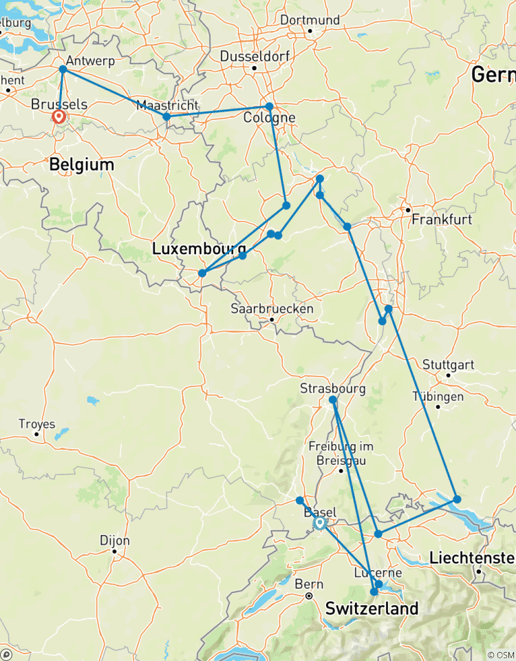 Rhein, Mosel & Belgien Grand Discovery (Basel bis Brüssel, ) Rundreise