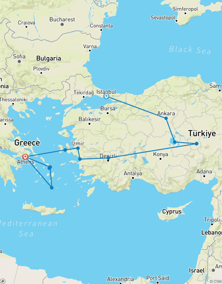 Türkiye, Athens and Santorini with Mykonos (2026) Tour