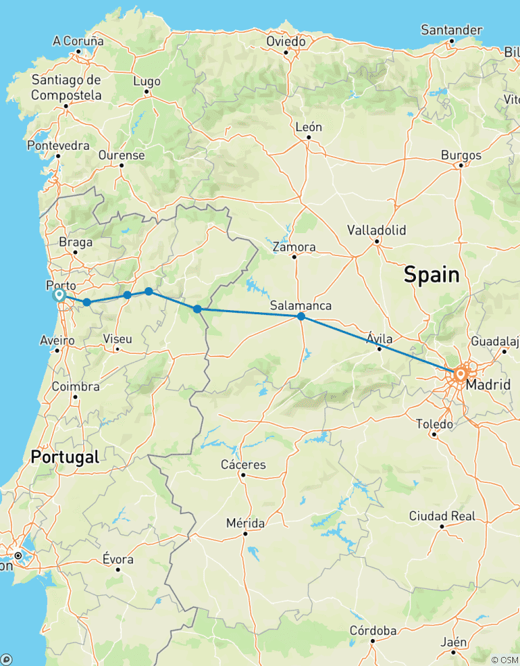 Douro Genüsse Porto → Madrid Rundreise