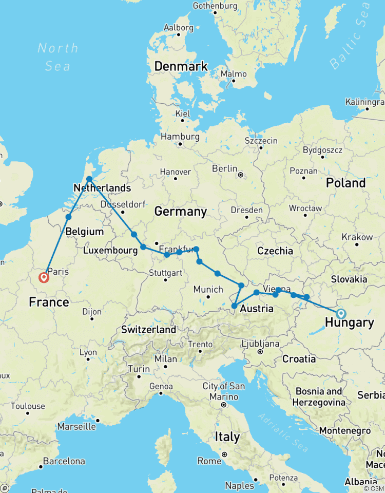 Circuito Magnífica Europa con París Budapest → París (2026)