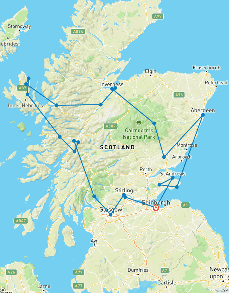 Grand Tour of Scotland - 14 Tage Reise durch Geschichte und Schönheit (23 Destinationen) Rundreise
