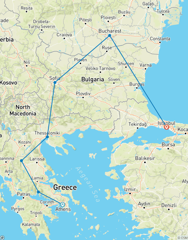 Athens to Istanbul thru Bucharest - Discovering Ancient Wonders 1 FLIGHT INCLUDED - Small Group Tour Tour