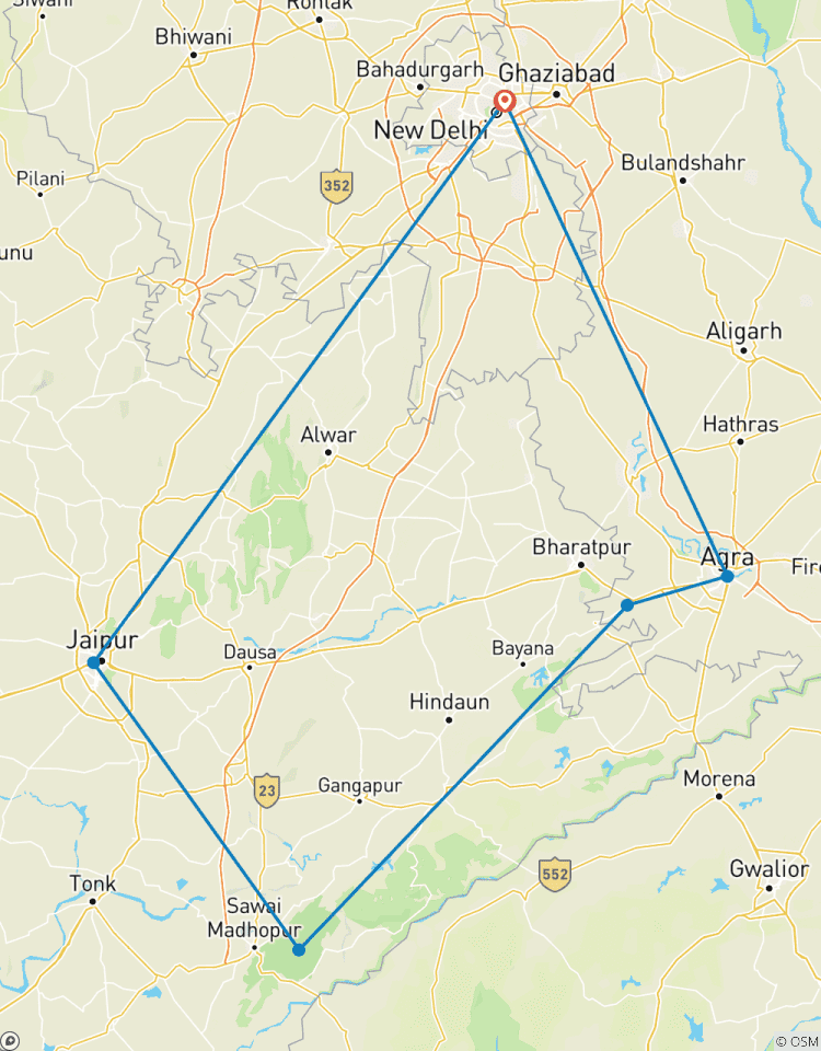 Circuito 6 Noches Triángulo de Oro con Tigre (Delhi > Agra > Ranthambore > Jaipur)