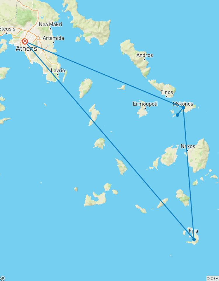 Athens, Santorini and Mykonos (2026) Tour