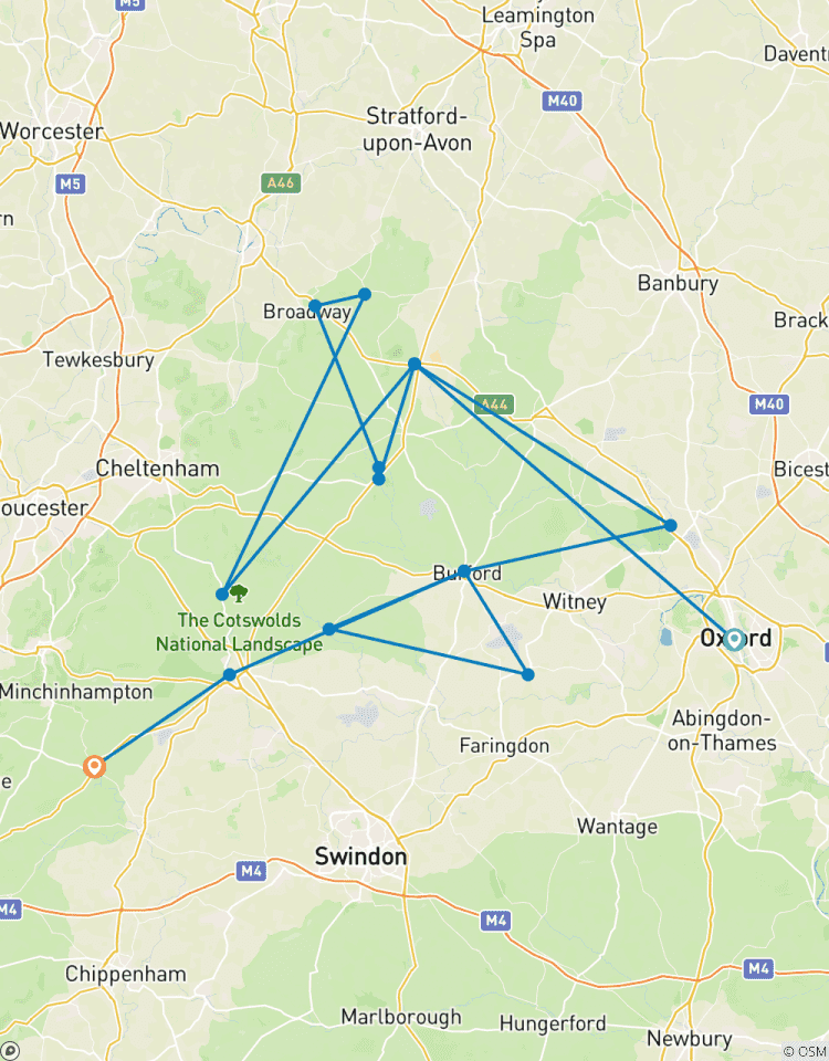 Radfahren in den Cotswolds und Oxford Rundreise