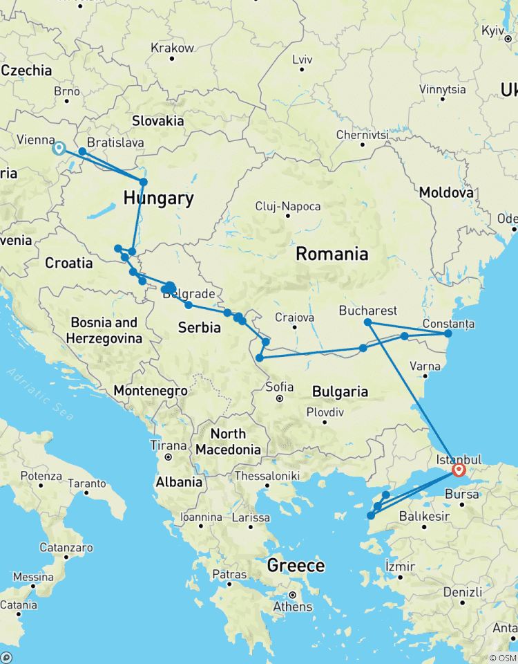 Circuito Descubrimiento del Bajo Danubio con Viena y Estambul 2026 - 24 Días (from Viena to Estambul)