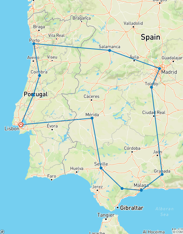 Lisbon to Andalucia, Madrid & Porto - 8 days Tour