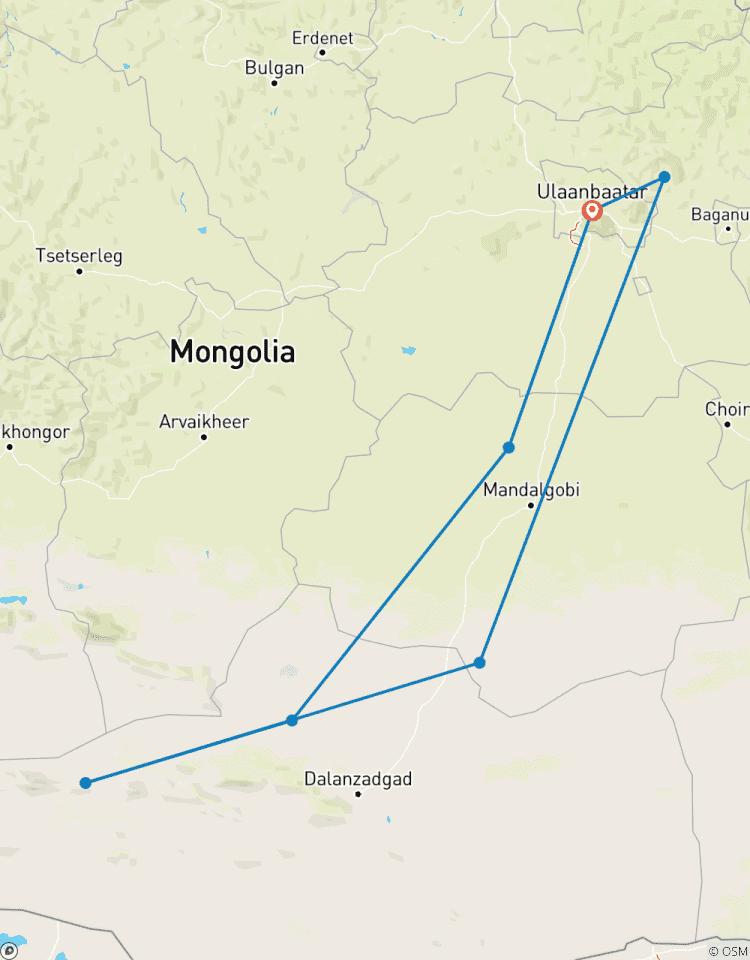 Circuito Ruta clásica por el Gobi 8D 7N