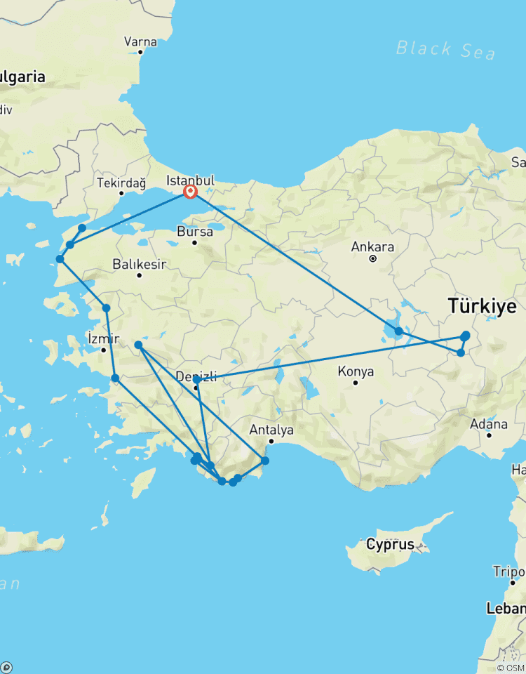 Tour de la Turquie + croisière en goélette - 17 jours circuit