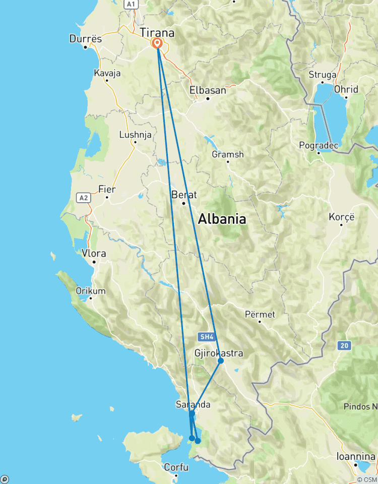 Circuito Escapada de fin de semana desde Tirana/Durres : Gjirokastër y Ksamil