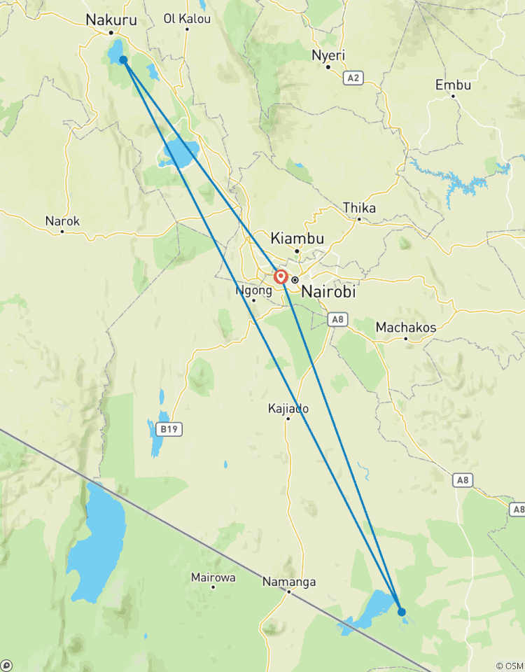 Kenia:6 Tage Maasai Mara-Nakuru-Amboseli Klassisches Safari Rundreise