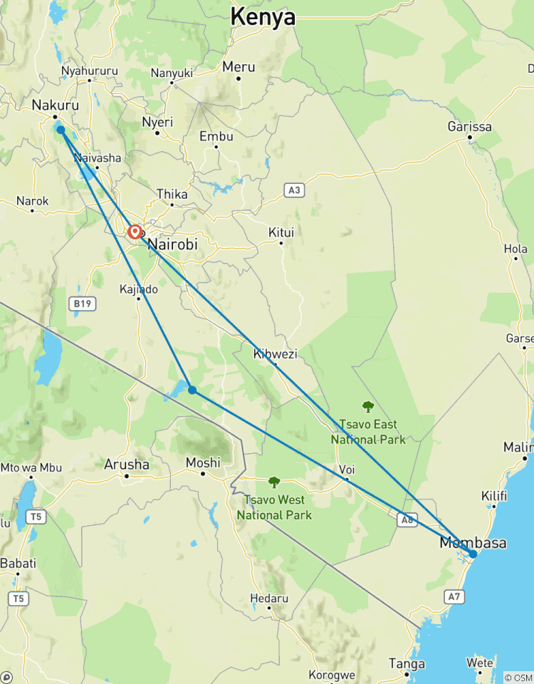 Kenia: 8 Tage Amboseli, Masai Mara, Nakurusee & Mombasa Rundreise