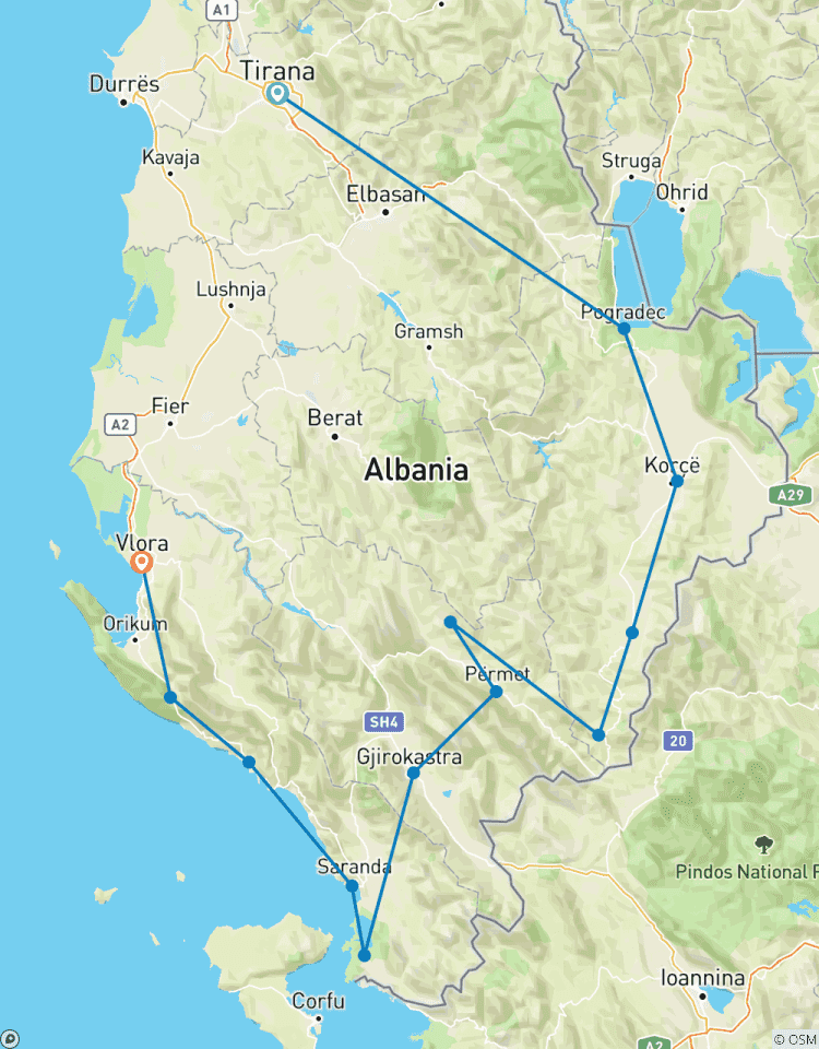 E-Bike Tour in Albania Self-Guided Tour