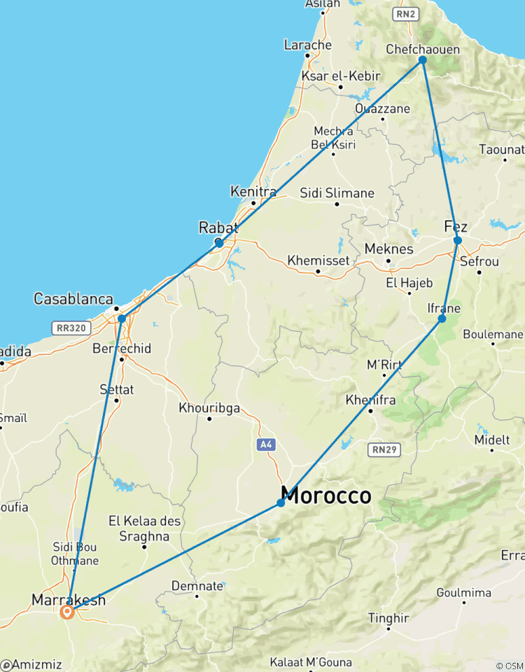 Circuito Desde Marrakech: Excursión Privada de 4 Días a las Ciudades Imperiales vía Chefchaouen