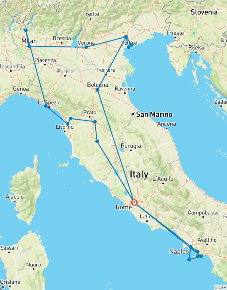 Eenvoudig Italië 35 tot 45 (35 tot 45)-rondreis