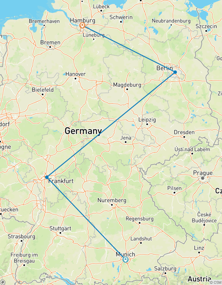 9 Day Germany By Train-Munich, Frankfurt, Berlin And Hamburg Tour