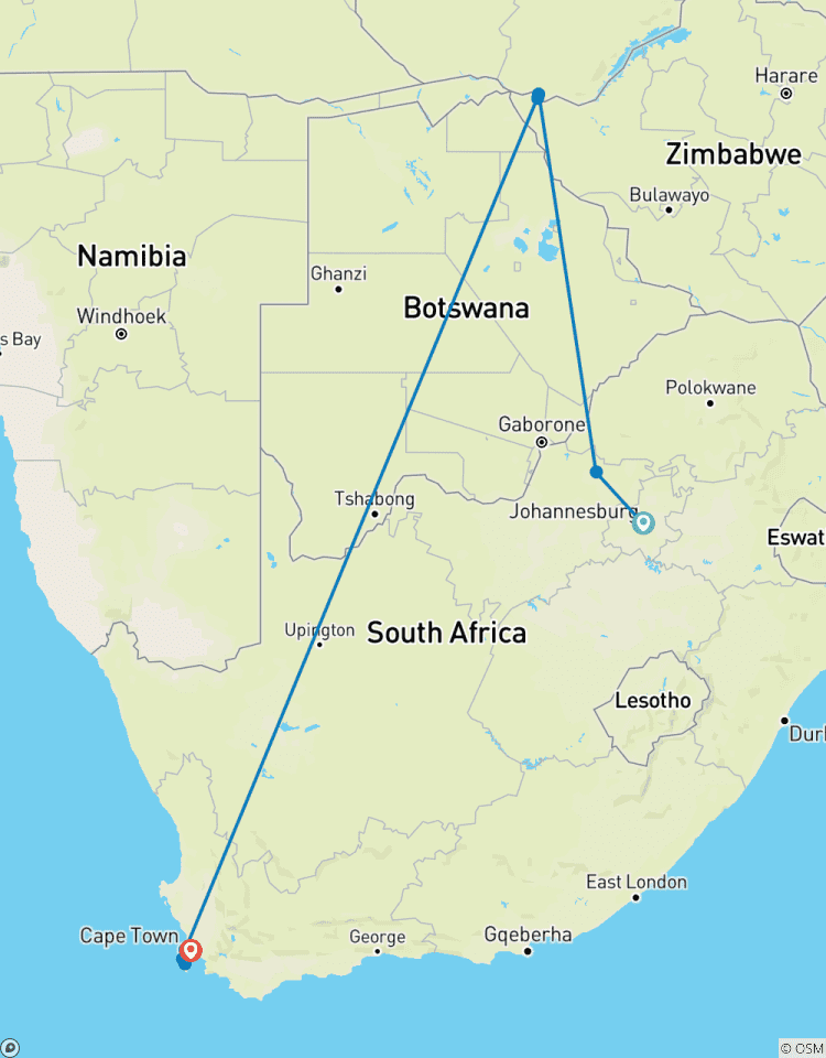 【Afrique du Sud, Zambie et Zimbabwe】 Circuit de 10 jours avec le parc national de Pilanesberg et les chutes Victoria circuit