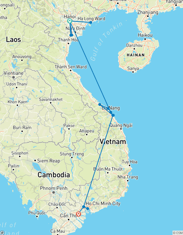 12 Dagen De Handtekening van Vietnam vanuit Hanoi-rondreis