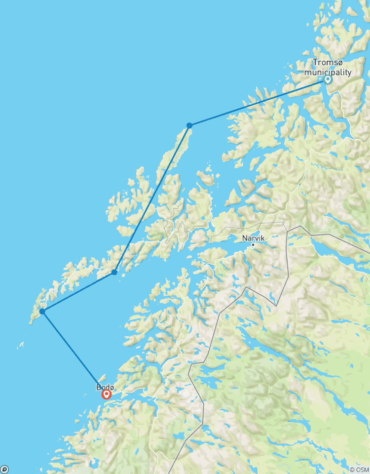 Circuito Tromsø y Lofoten con la Ruta Ártica