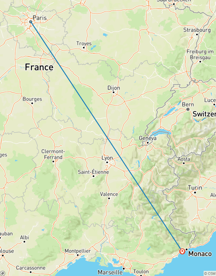 7 Tage Frankreich Paris und Nizza mit dem Zug inkl. Monaco und Versailles Rundreise
