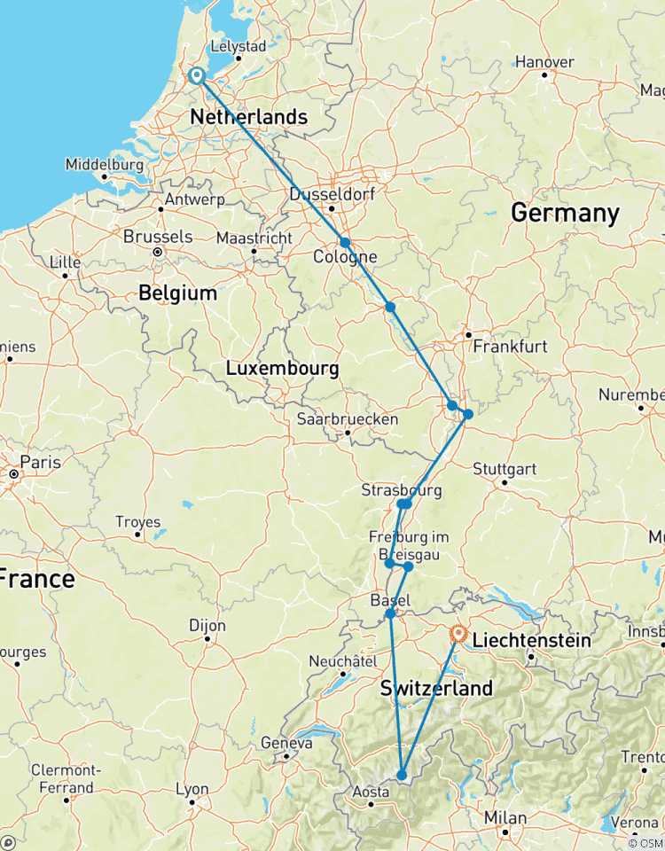 Juwelen des Rheins & Glacier Express 2026 Rundreise