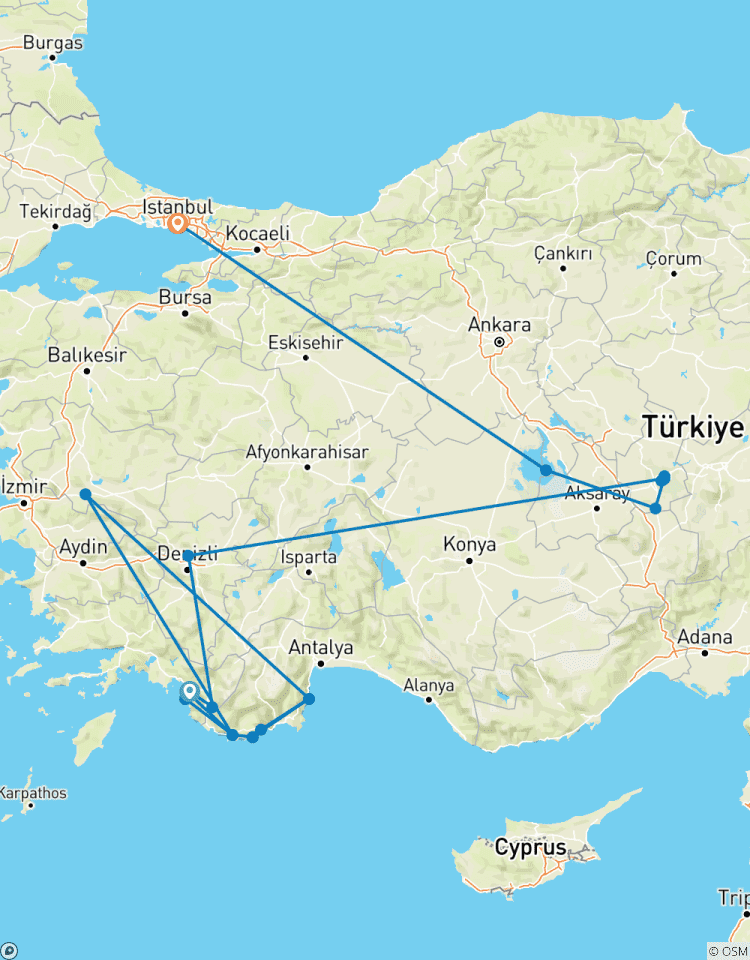 Croisière en goélette + Cappadoce à Istanbul - 12 jours circuit