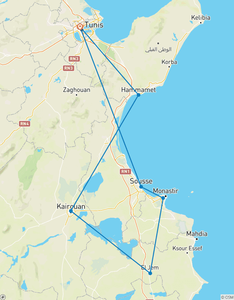 Découvrez la Tunisie, auto-tour circuit