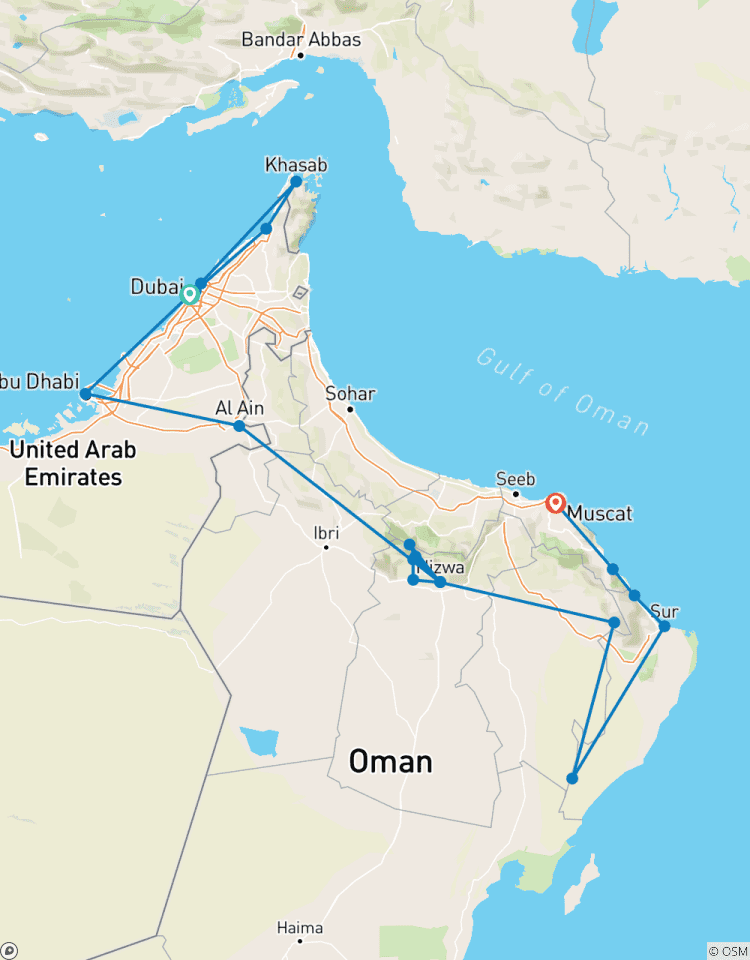 Émirats et Oman ─ royaume des contes de fées modernes circuit