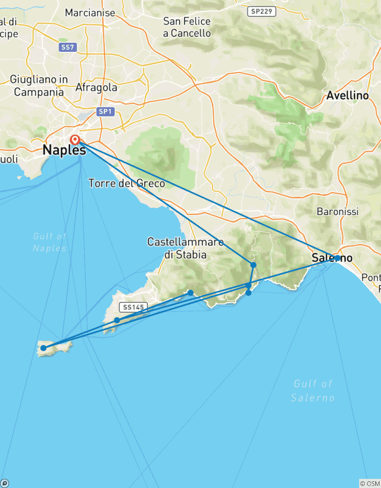 Sentiers de rêve dans le golfe de Naples circuit