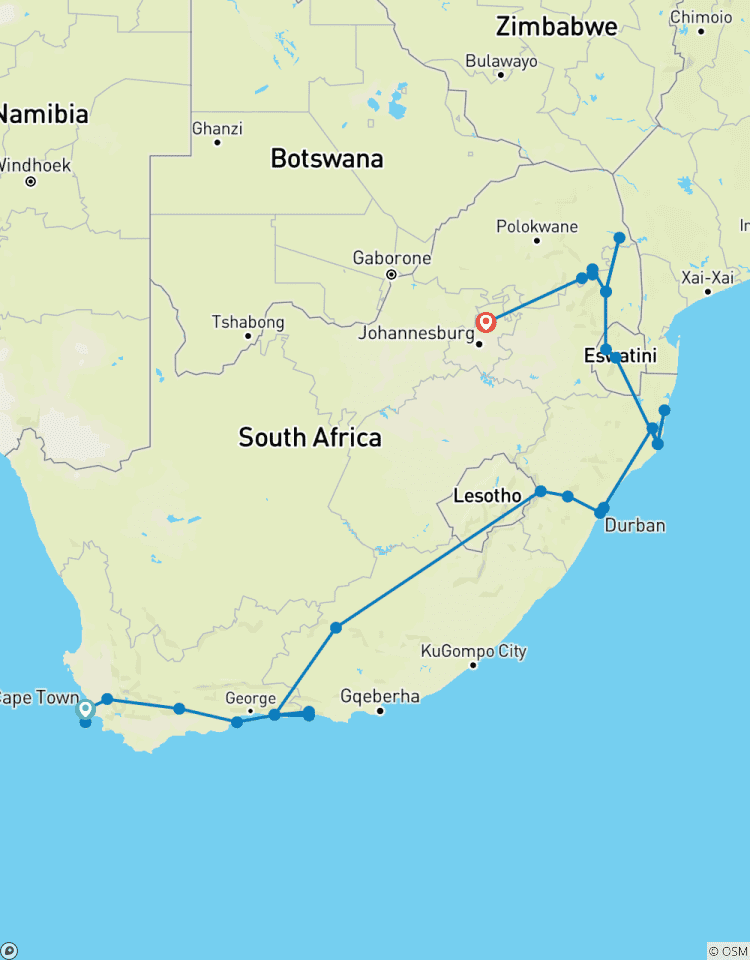 Le grand voyage en Afrique du Sud circuit