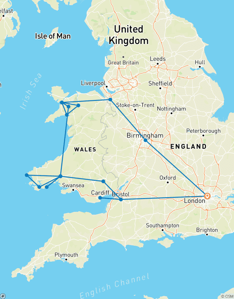 Wales ─ the Unknown Land of the Red dragon Tour
