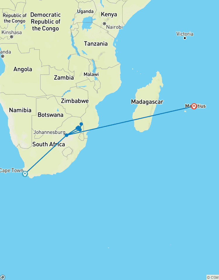 Afrique du Sud et île Maurice circuit