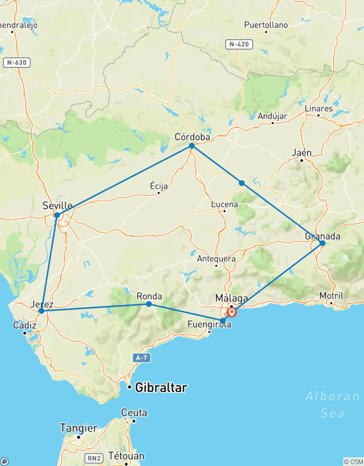 Les points forts de l\'Andalousie circuit