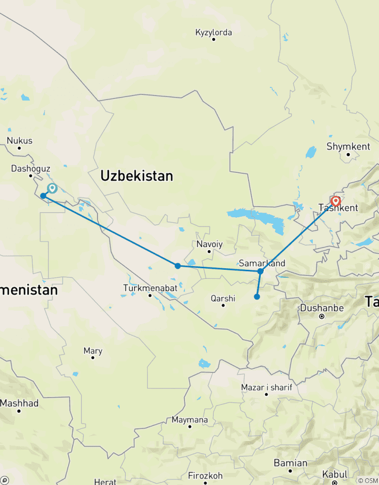 Highlights de l\'Ouzbékistan (from Urgench to Tachkent) circuit