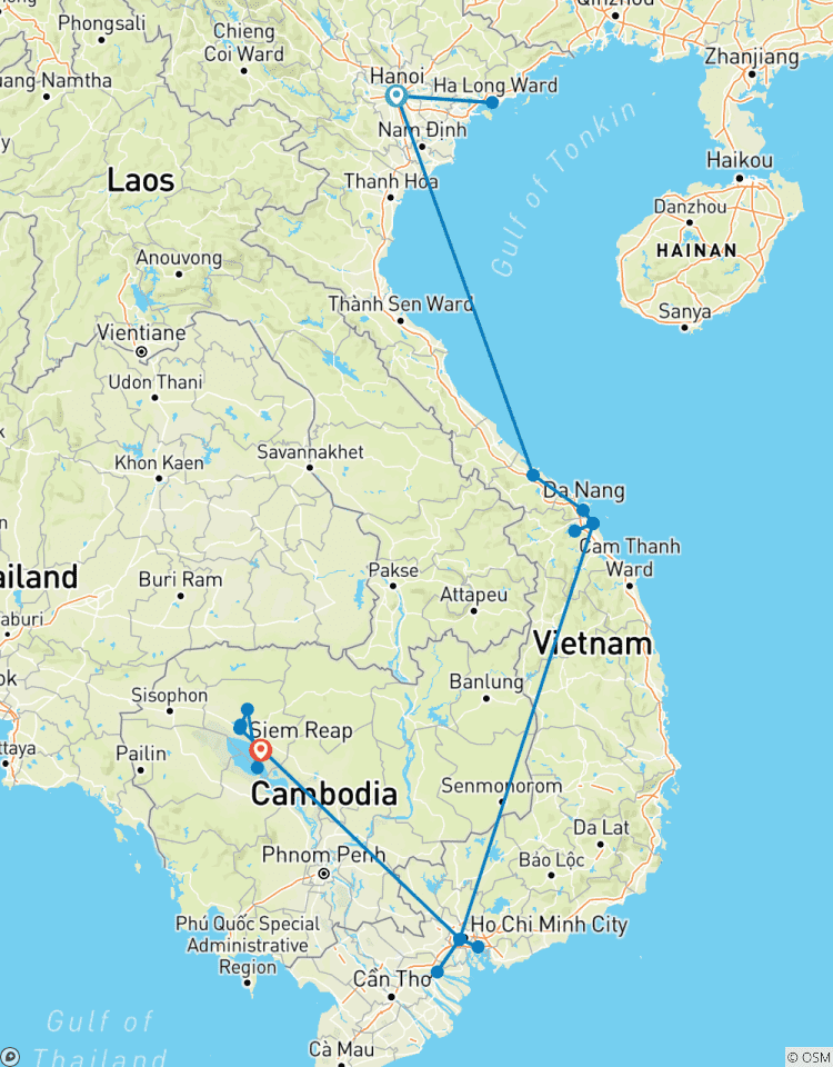 Trésors culturels au Vietnam et au Cambodge (20 destinations) circuit