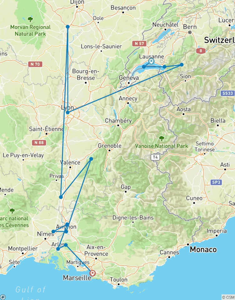 Circuito Montañas Suizas con Sensaciones de Lyon y Provenza 2026