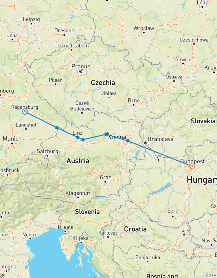 Delightful Danube (2026) (De Ratisbonne à Budapest, 2026) circuit