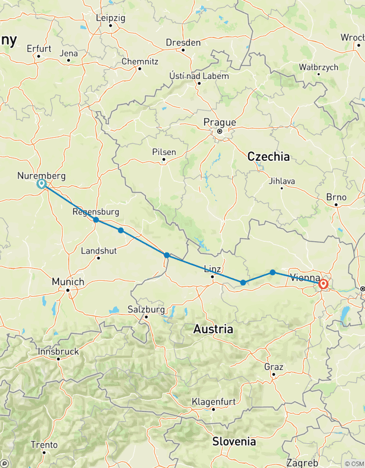 Vineyards & Palaces along the Danube (2026) (Nuremberg to Vienna, 2026) Tour
